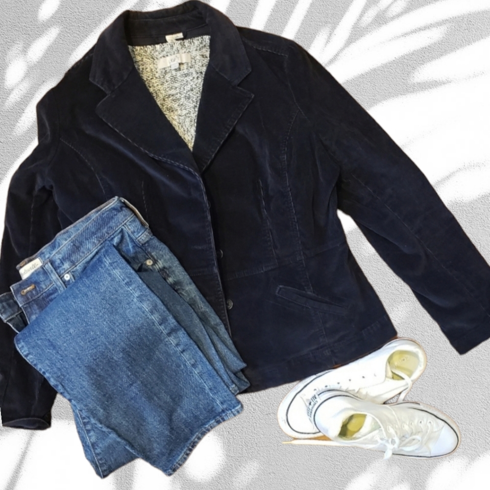 Classic St John's Bay Navy Corduroy Blazer XL